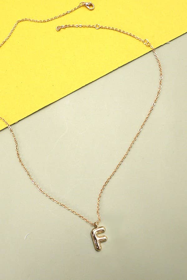 BALLOON BUBBLE PERSONALIZED INITIAL NECKLACE | 80N108 by Southern Satin