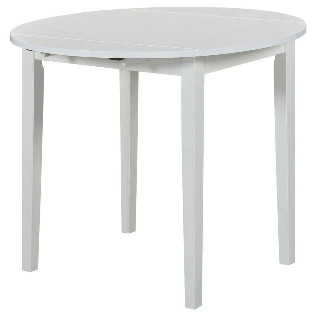 Bucknell 3-piece Round Drop Leaf Dining Table Set White by Unique Piece Furniture