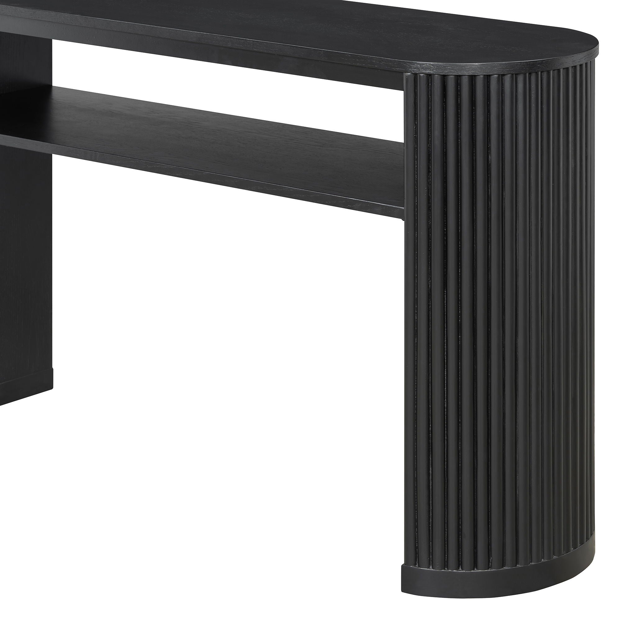 Console Table With Fluted Legs, Open Shelf by Unique Piece Furniture