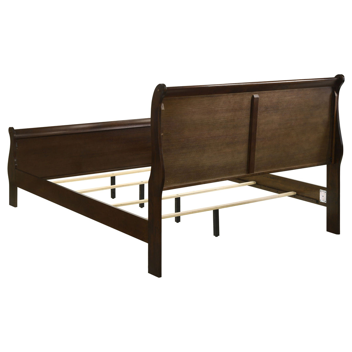 Louis Philippe Wood Queen Sleigh Bed Cappuccino by Unique Piece Furniture