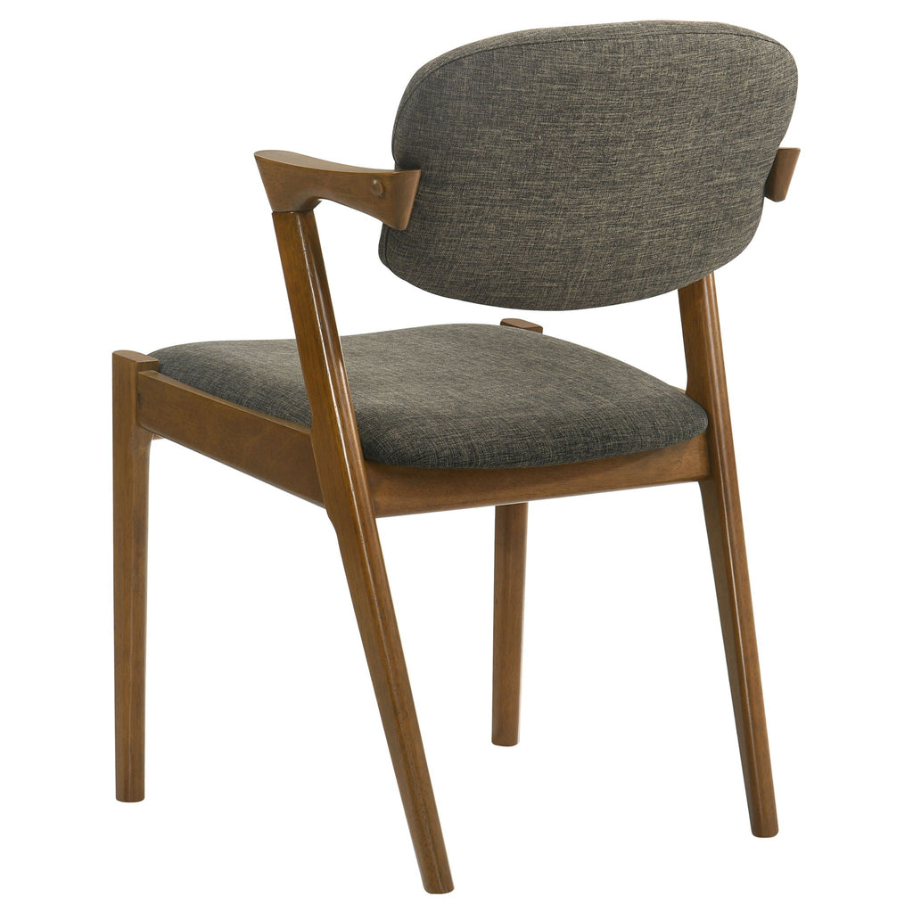 Malone Padded Wood Dining Arm Chair Dark Walnut (Set of 2) by Unique Piece Furniture