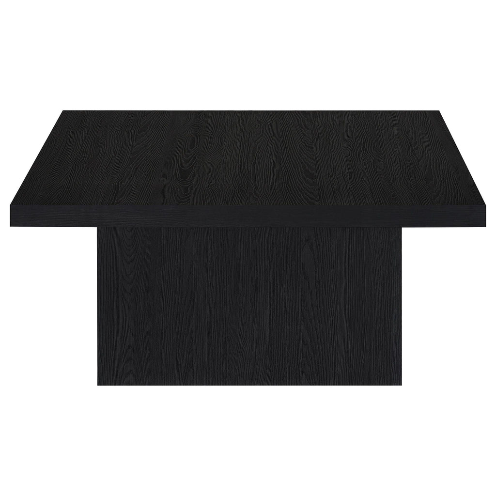 Devar Square Engineered Wood Cocktail Coffee Table Black by Unique Piece Furniture