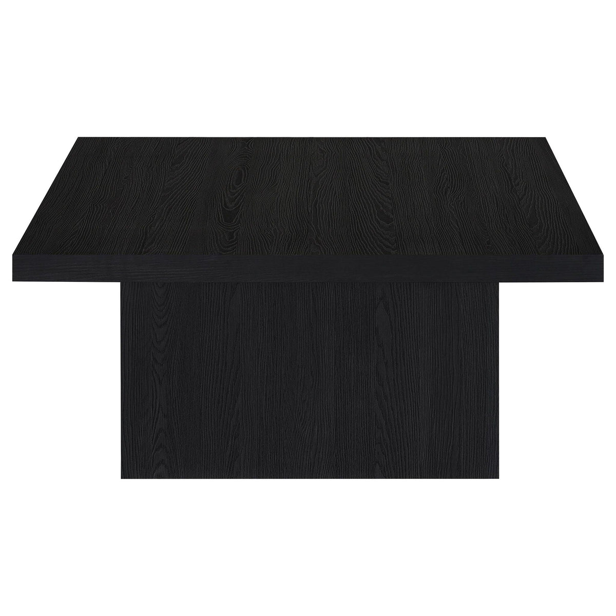 Devar Square Engineered Wood Cocktail Coffee Table Black by Unique Piece Furniture