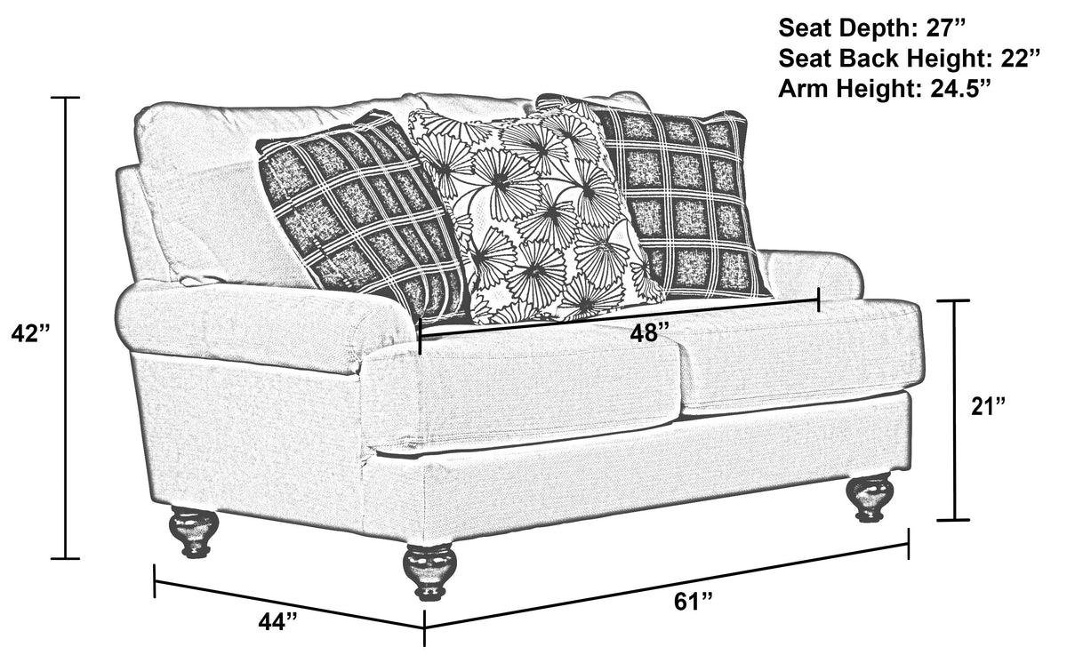 Cumberland - Loveseat - Ecru by Unique Piece Furniture