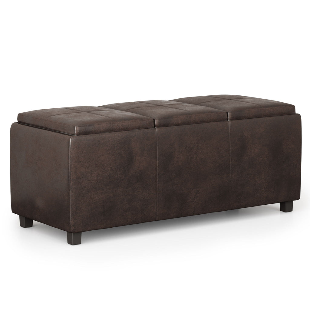 Avalon - Storage Ottoman - Distressed Brown by Unique Piece Furniture