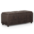 Avalon - Storage Ottoman - Distressed Brown by Unique Piece Furniture
