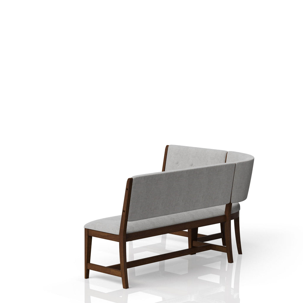 Curved Dining Bench Upholstered Curved Bench - Beige by Unique Piece Furniture