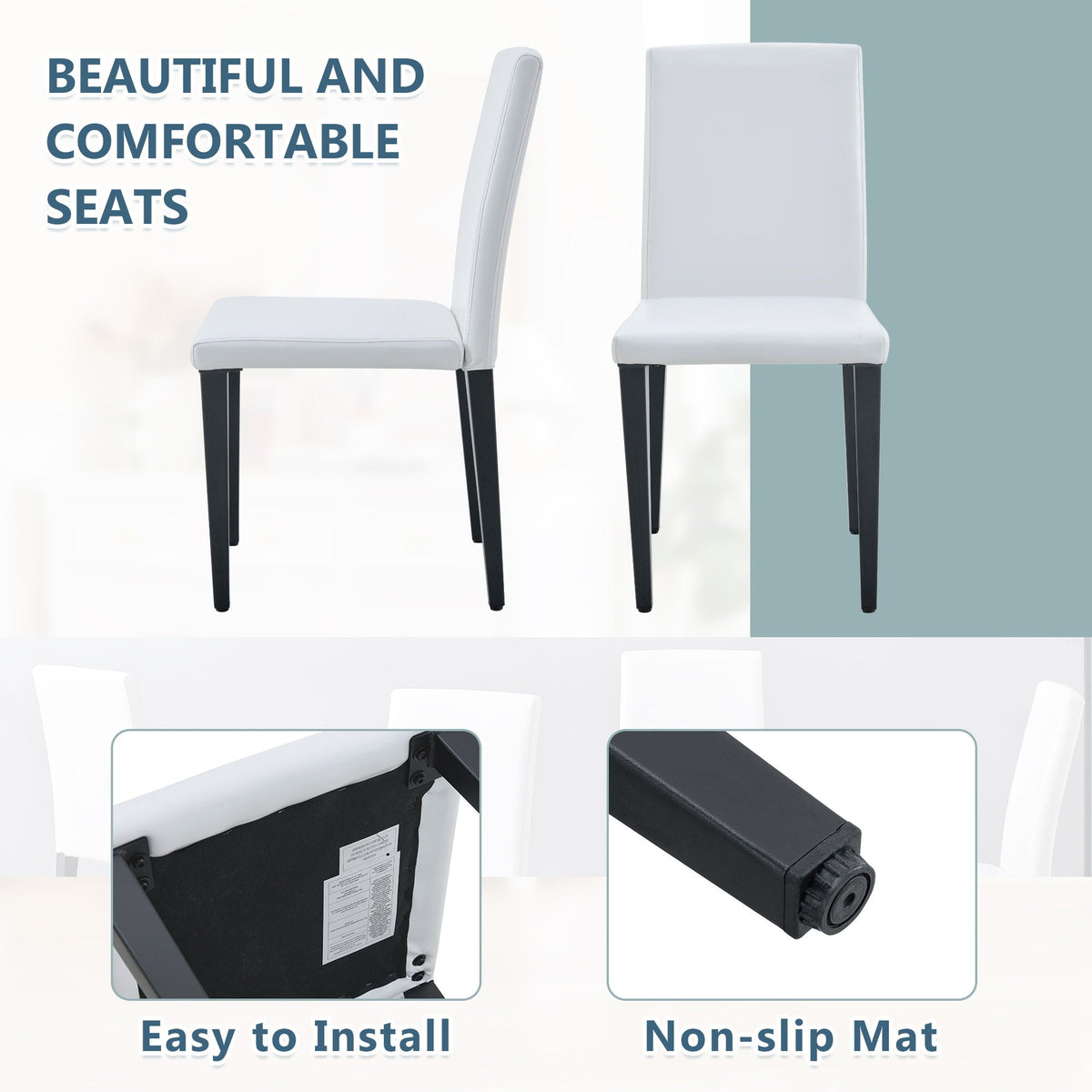 Versatile Dining Chairs With Comfortable Design And Metal Legs by Unique Piece Furniture