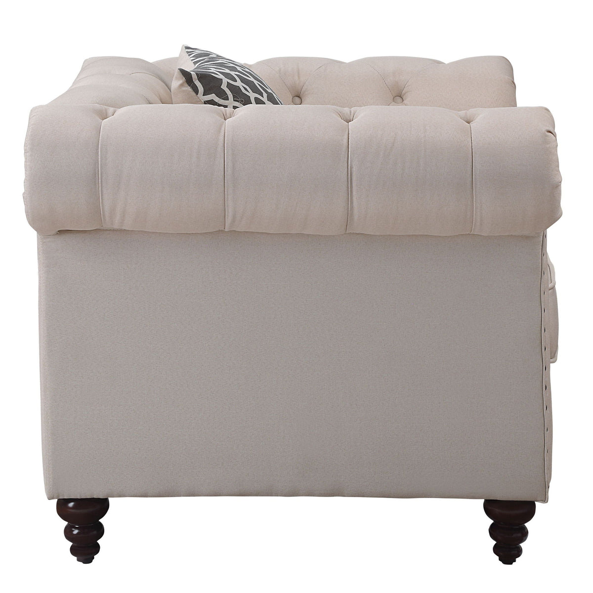 Aurelia - Linen Chair With Pillow - Beige by Unique Piece Furniture