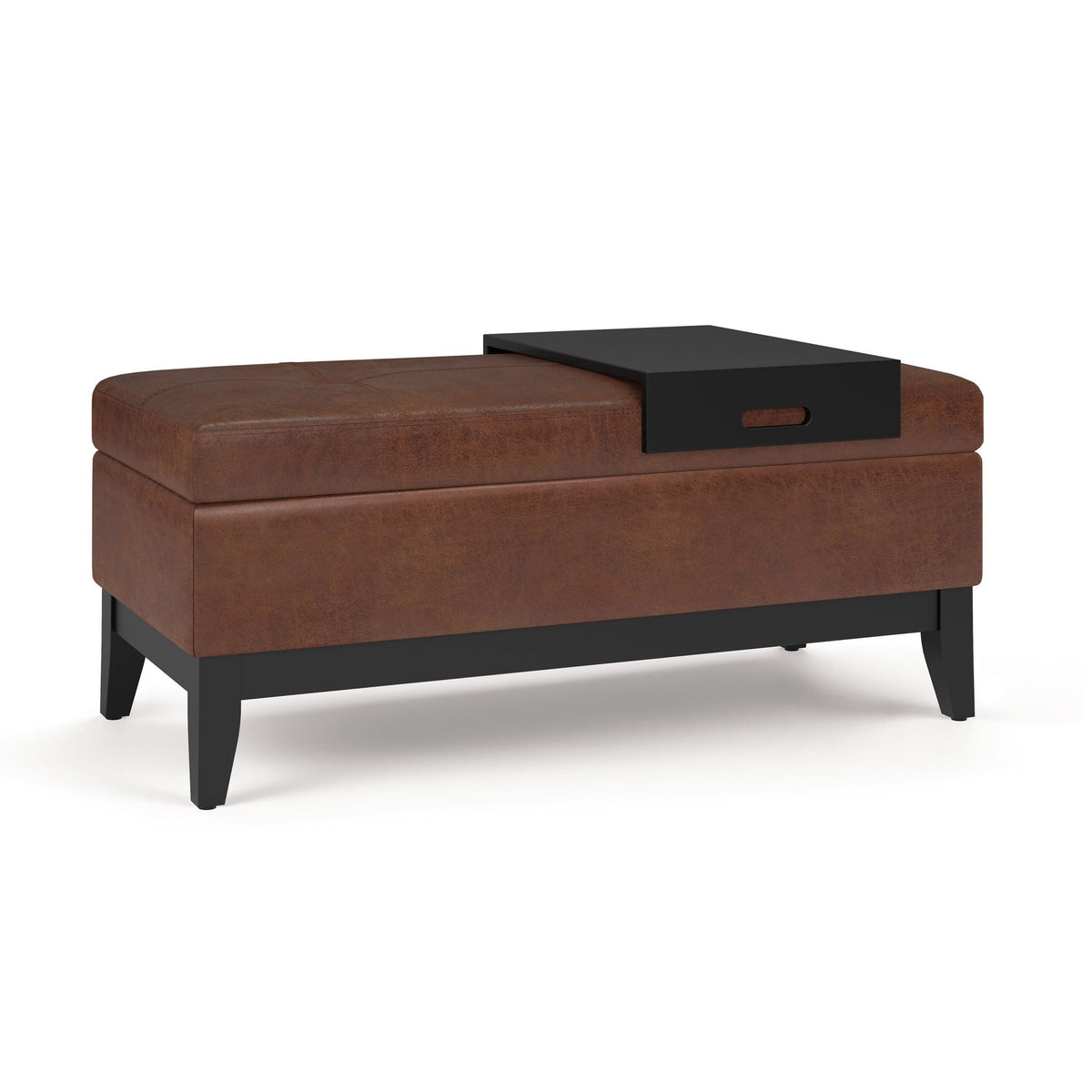 Oregon - Contemporary Storage Ottoman Bench With Tray by Unique Piece Furniture