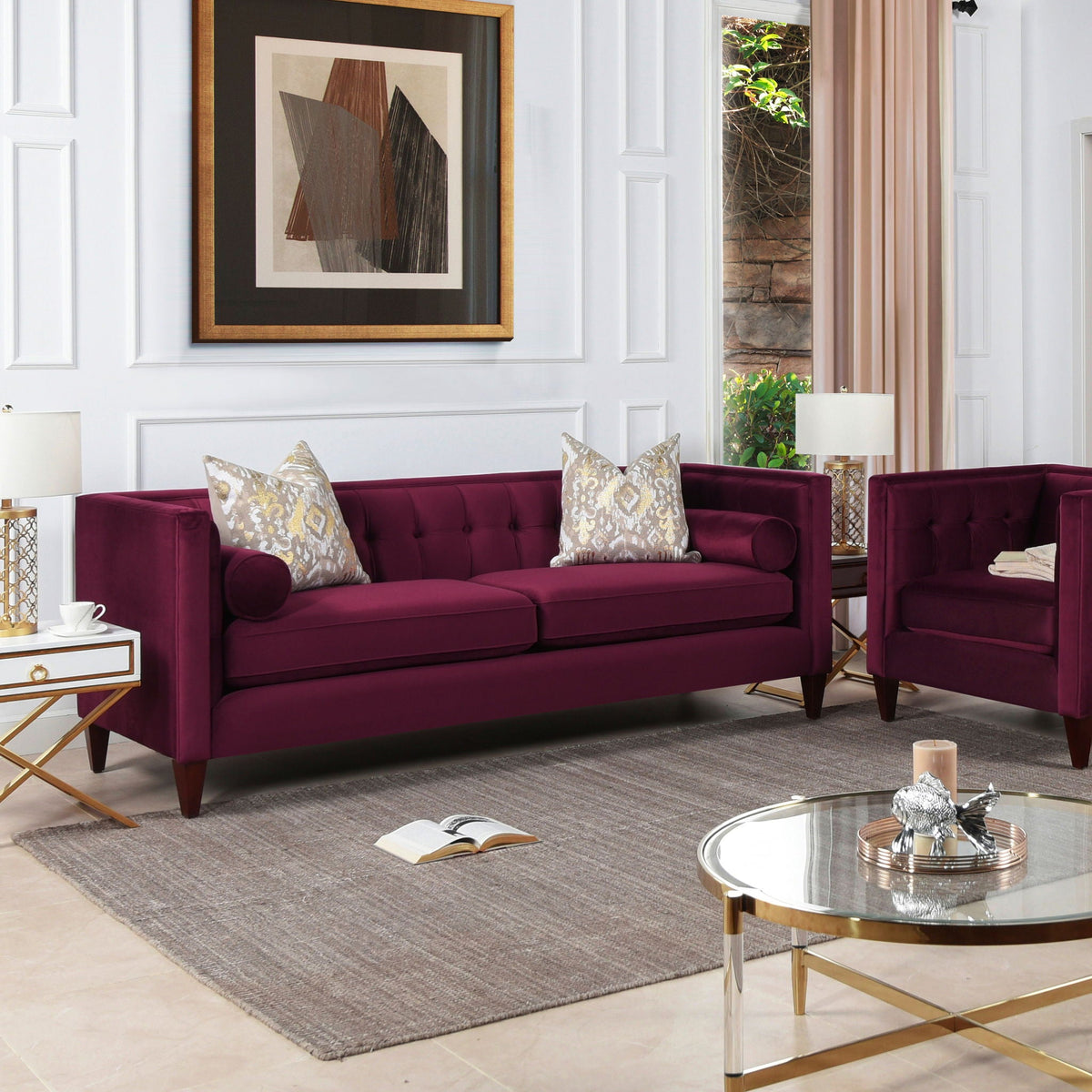 Jack - Modern Tuxedo Tufted Sofa by Unique Piece Furniture