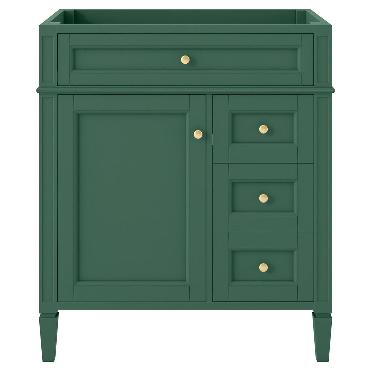 Bathroom Vanity With 2 Drawers And Tip-Out Drawer, Storage Cabinet by Unique Piece Furniture