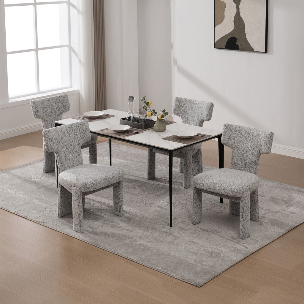 Armless Curved Back Accent Chairs by Unique Piece Furniture