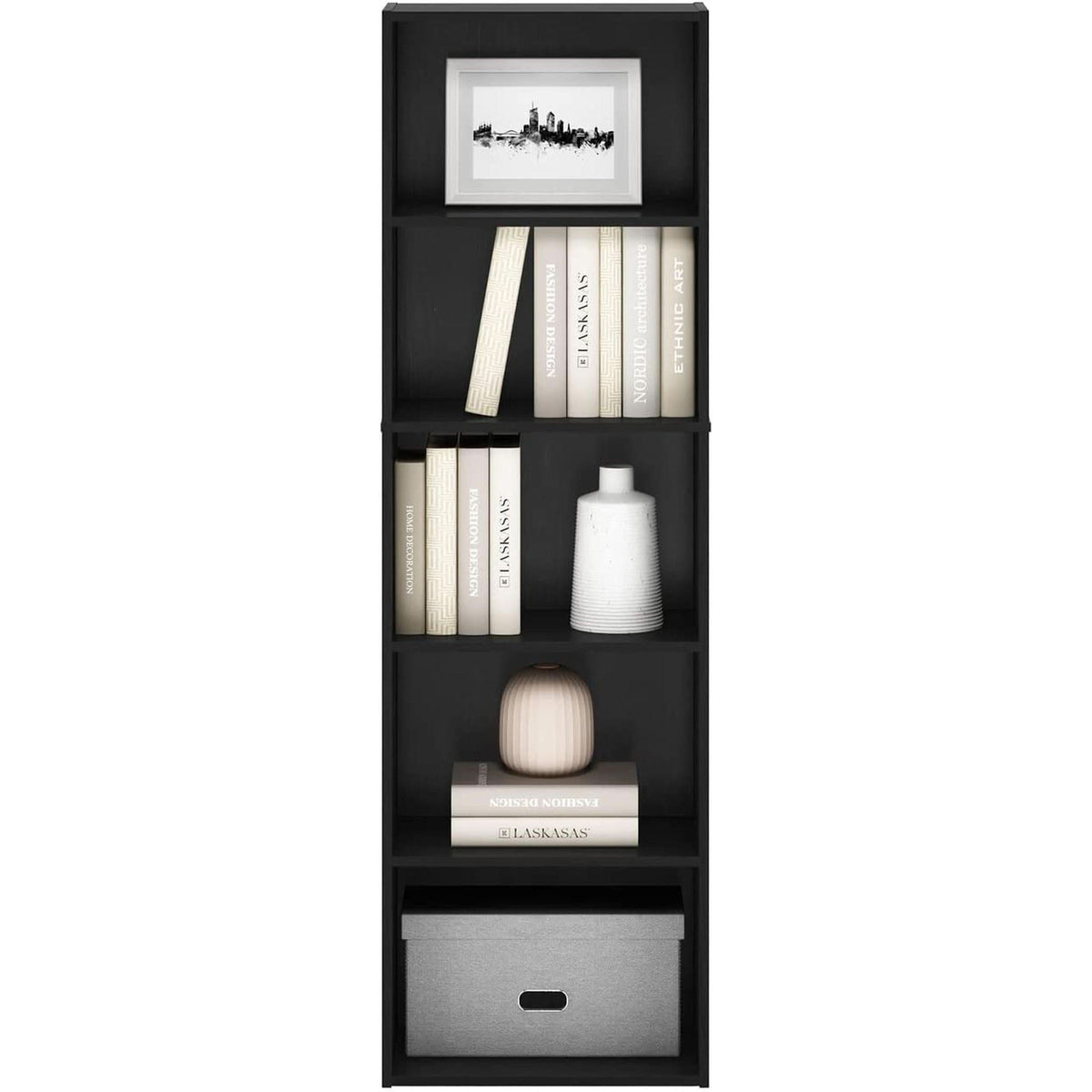 Blackwood 5-Tier Open Storage Shelves Bookcase For Living Room by ShipItFurniture