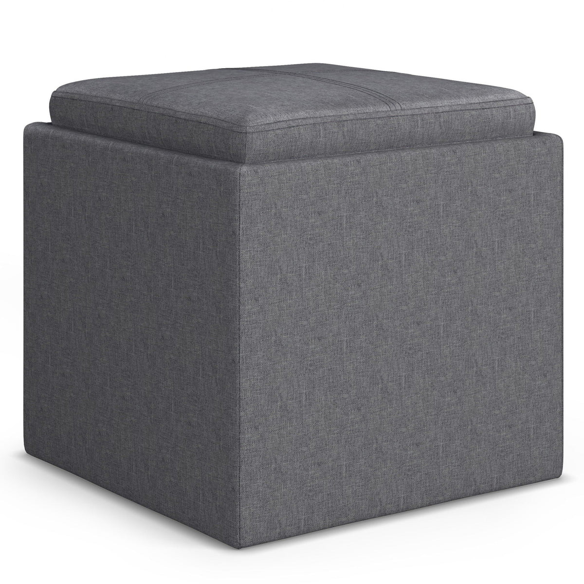 Rockwood - Upholstered Cube Storage Ottoman With Tray by Unique Piece Furniture