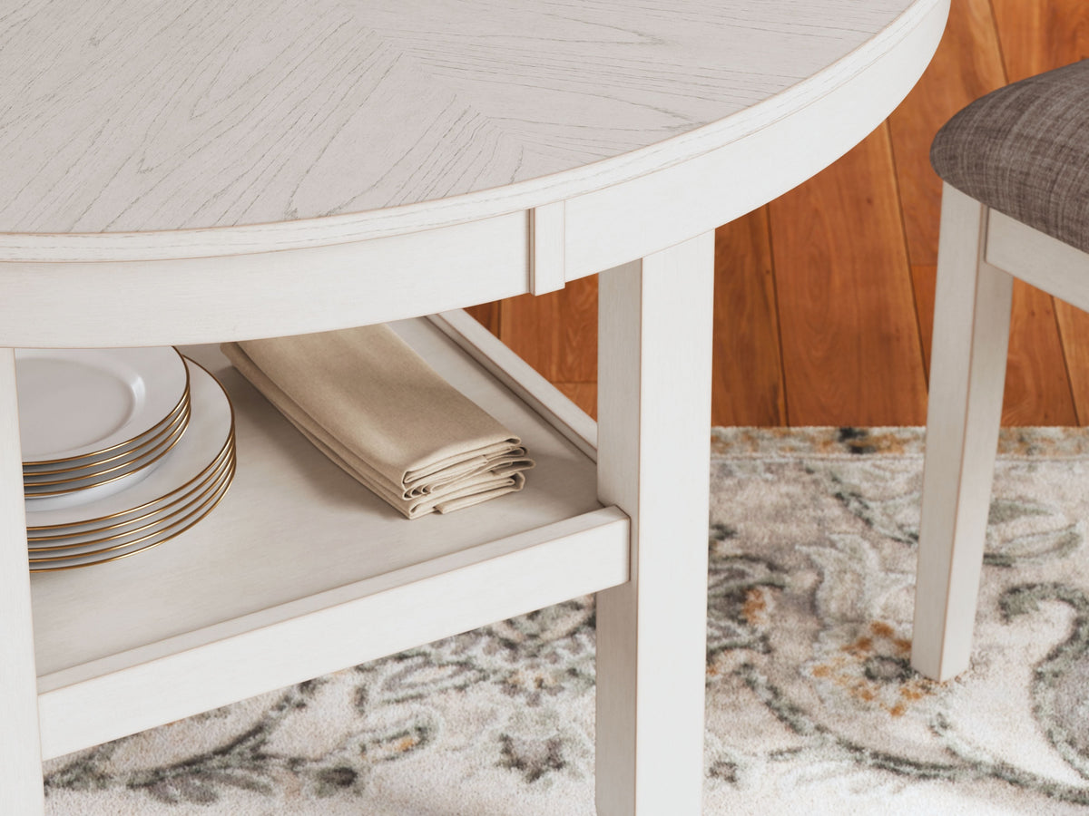 Erinberg - Dining Room Table Set (Set of 5) - Antique White by Unique Piece Furniture