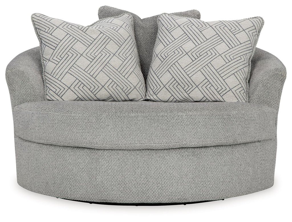 Casselbury - Oversized Swivel Accent Chair - Cement by Unique Piece Furniture