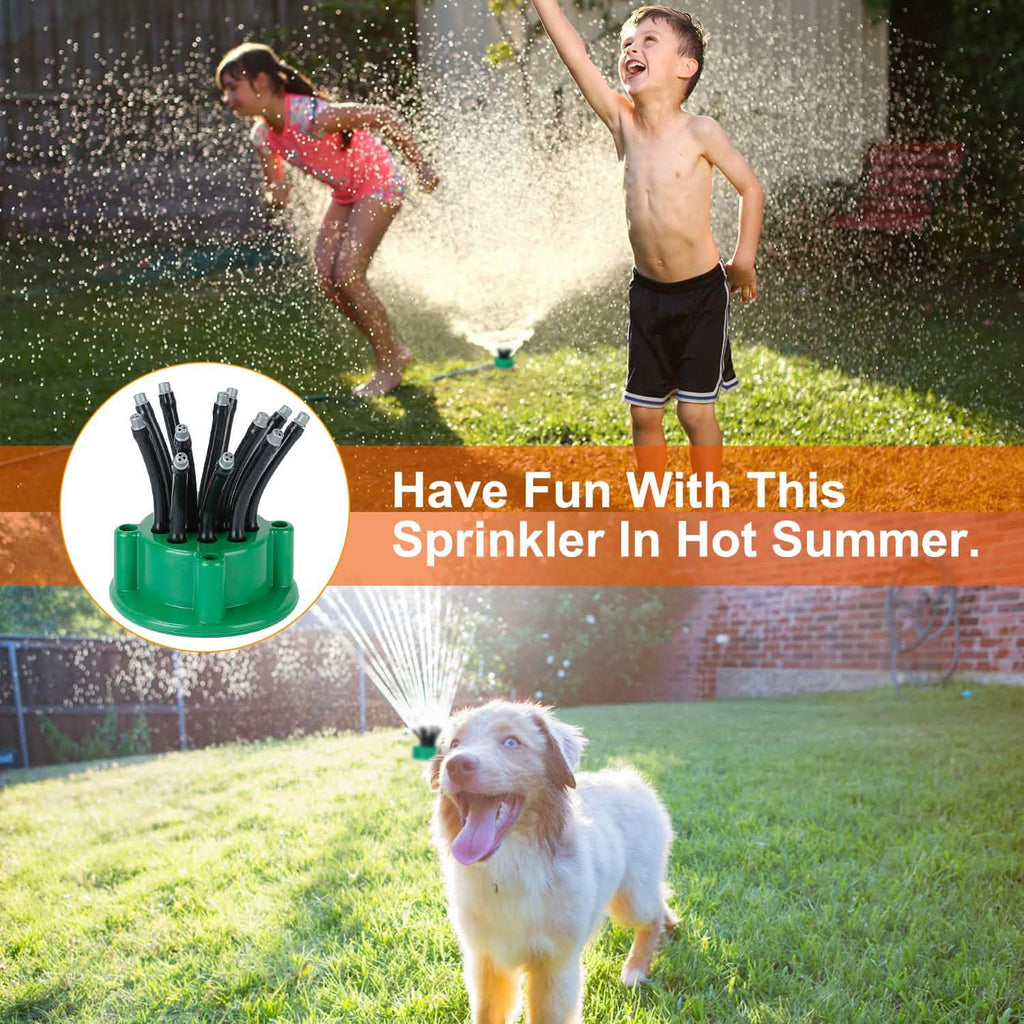 360° Flexible Lawn Sprinkler Automatic 12 Tubes Garden Water Irrigation Sprayers by DailySale