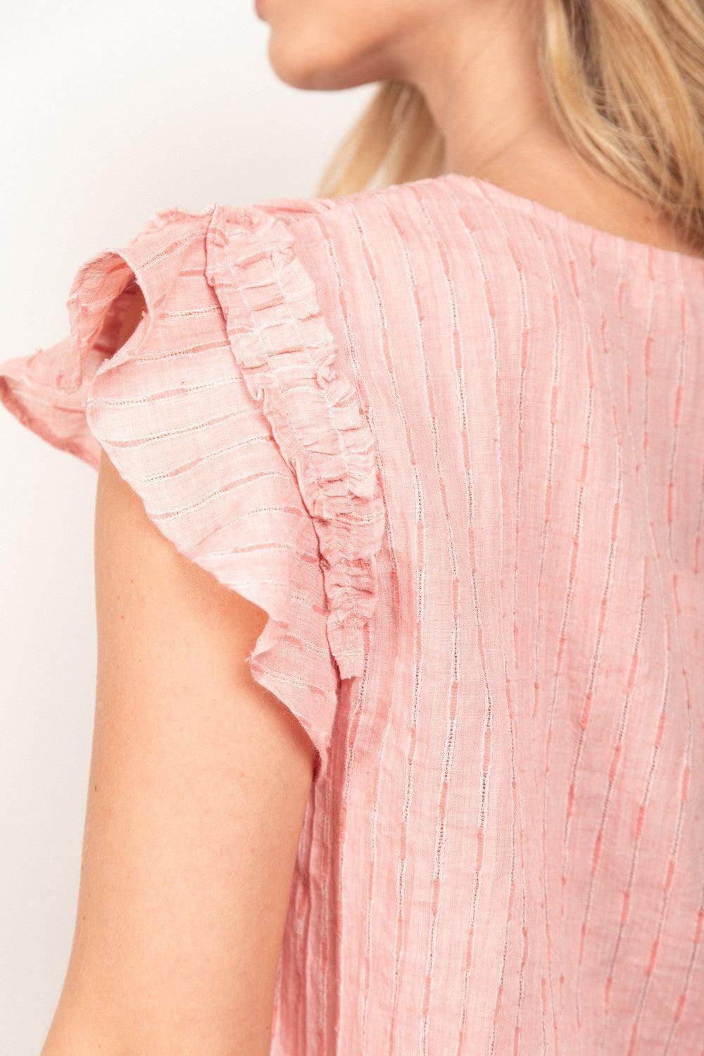 VERY J Ruffle Cap Sleeve Top & Shorts Set for Summer Chic by Selvanelle