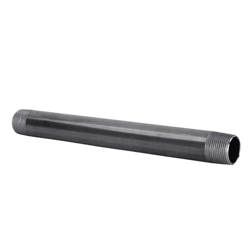 1 in. x 8 in. Black Pipe by PIPE DECOR