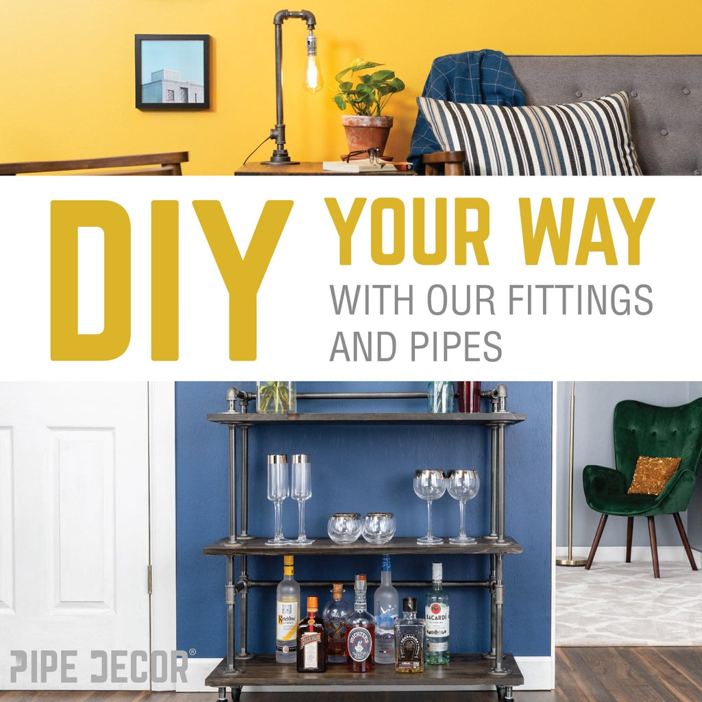 3/8 in. x 4 in. Black Pipe by PIPE DECOR