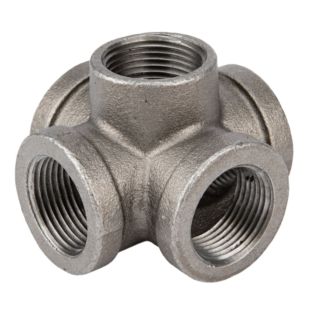 3/4 in. Black 5-Way Fitting by PIPE DECOR