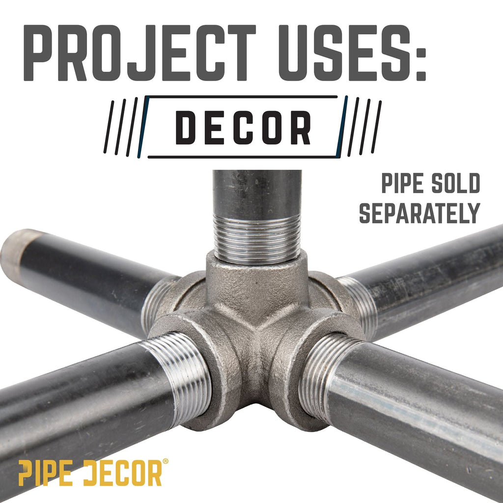 3/4 in. Black 5-Way Fitting by PIPE DECOR