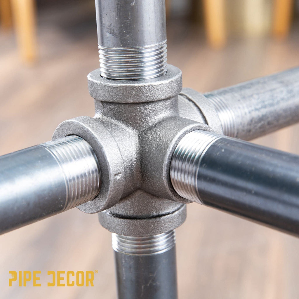 3/4 in. Black 5-Way Fitting by PIPE DECOR