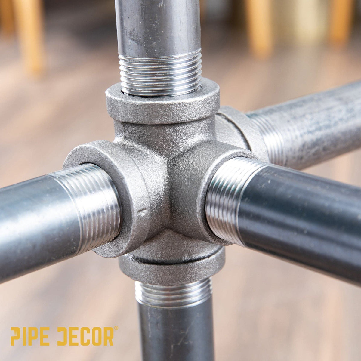 3/4 in. Black 5-Way Fitting by PIPE DECOR
