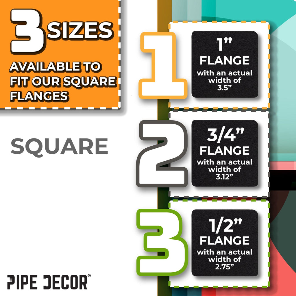 Heavy Duty Square Felt Pad for 1 in. Pipe Floor Flange, 3.5 in. x 3.5 in. (4-Pack) by PIPE DECOR