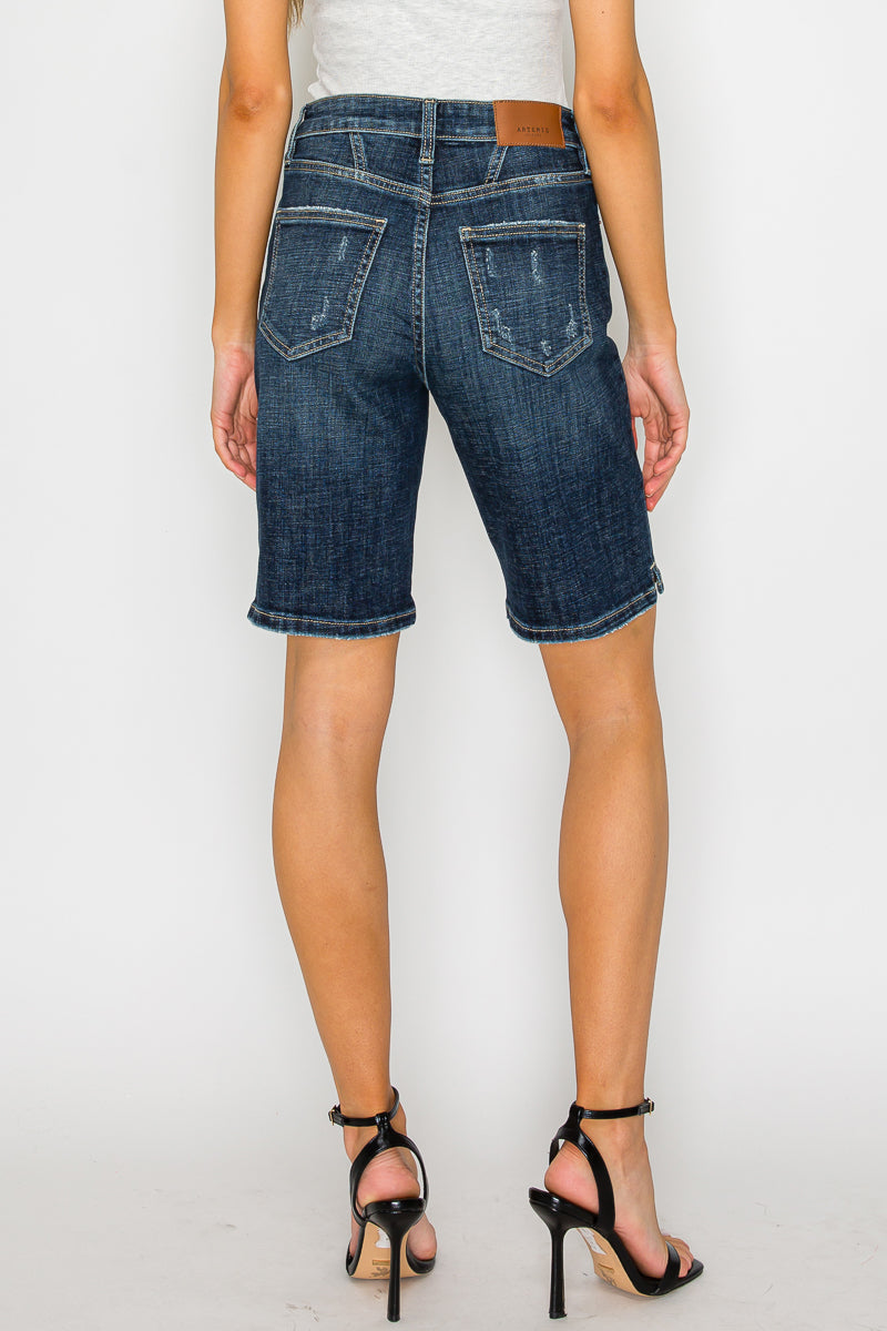 Celeste Dark Wash High Rise Bermuda Jeans by Artemis Vintage