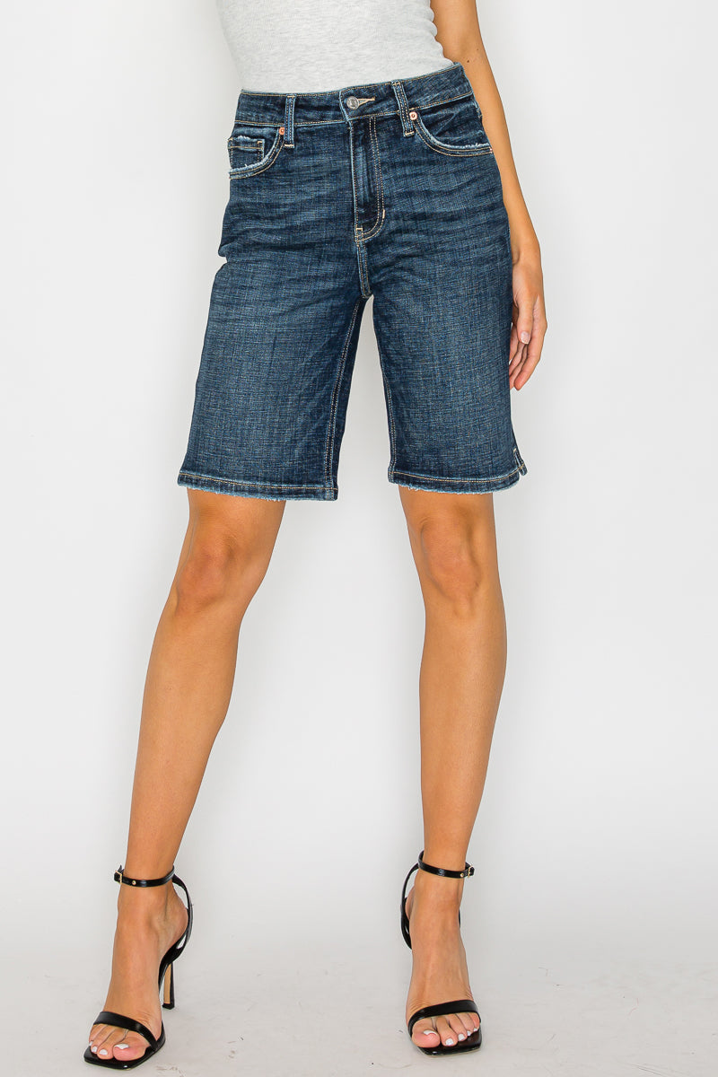 Celeste Dark Wash High Rise Bermuda Jeans by Artemis Vintage