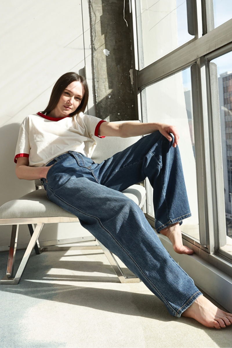 Relaxed High Rise Palazzo Jeans by Artemis Vintage