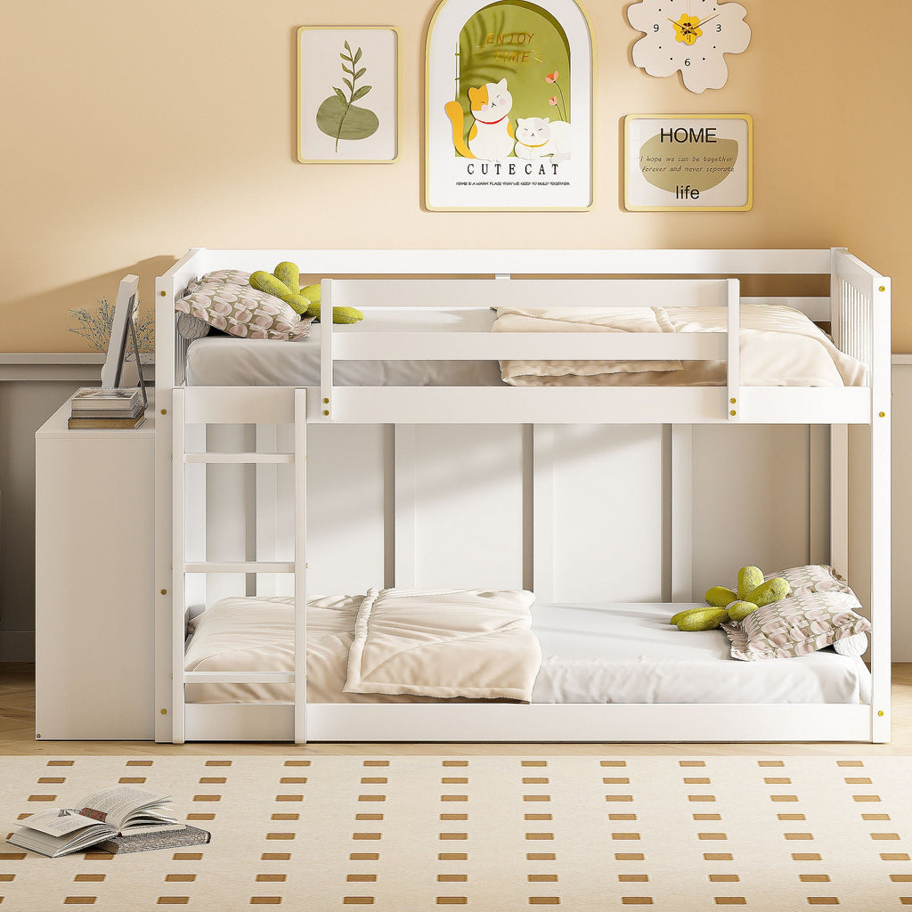 Bunk Bed With 4 Drawers And 3 Shelves by Unique Piece Furniture