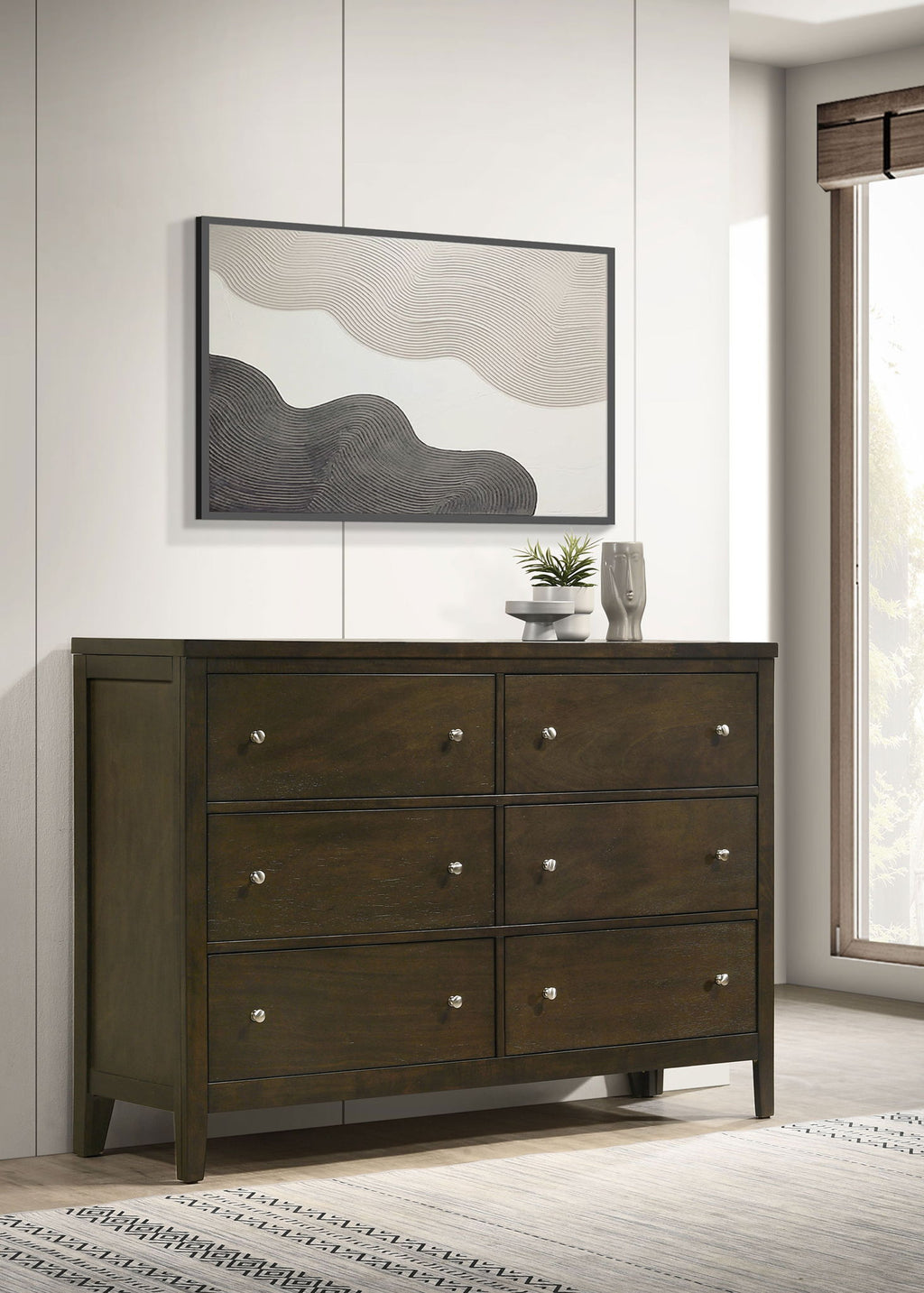 Wilkes 6-drawer Dresser Cabinet Dark Cocoa by Unique Piece Furniture