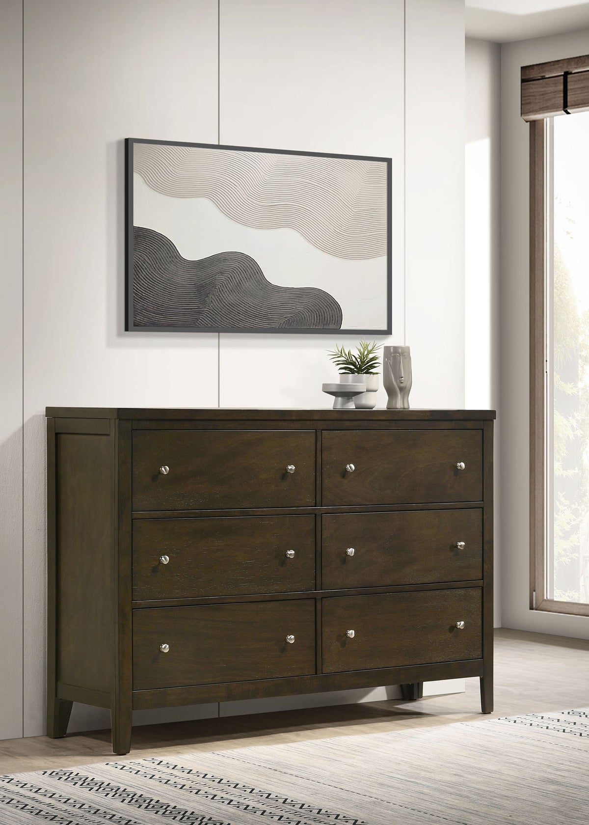 Wilkes 6-drawer Dresser Cabinet Dark Cocoa by Unique Piece Furniture
