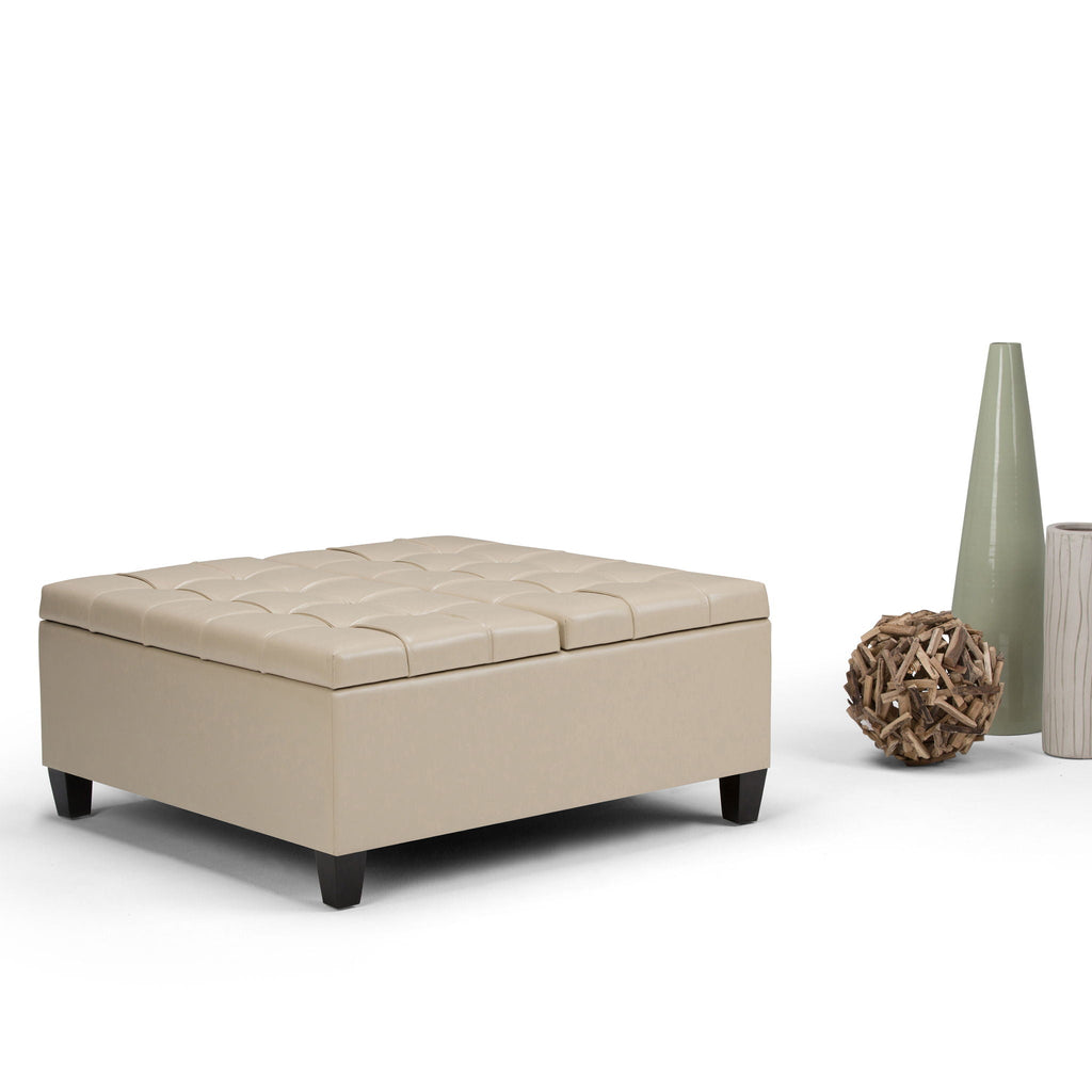 Harrison - Upholstered Coffee Table Storage Ottoman by Unique Piece Furniture