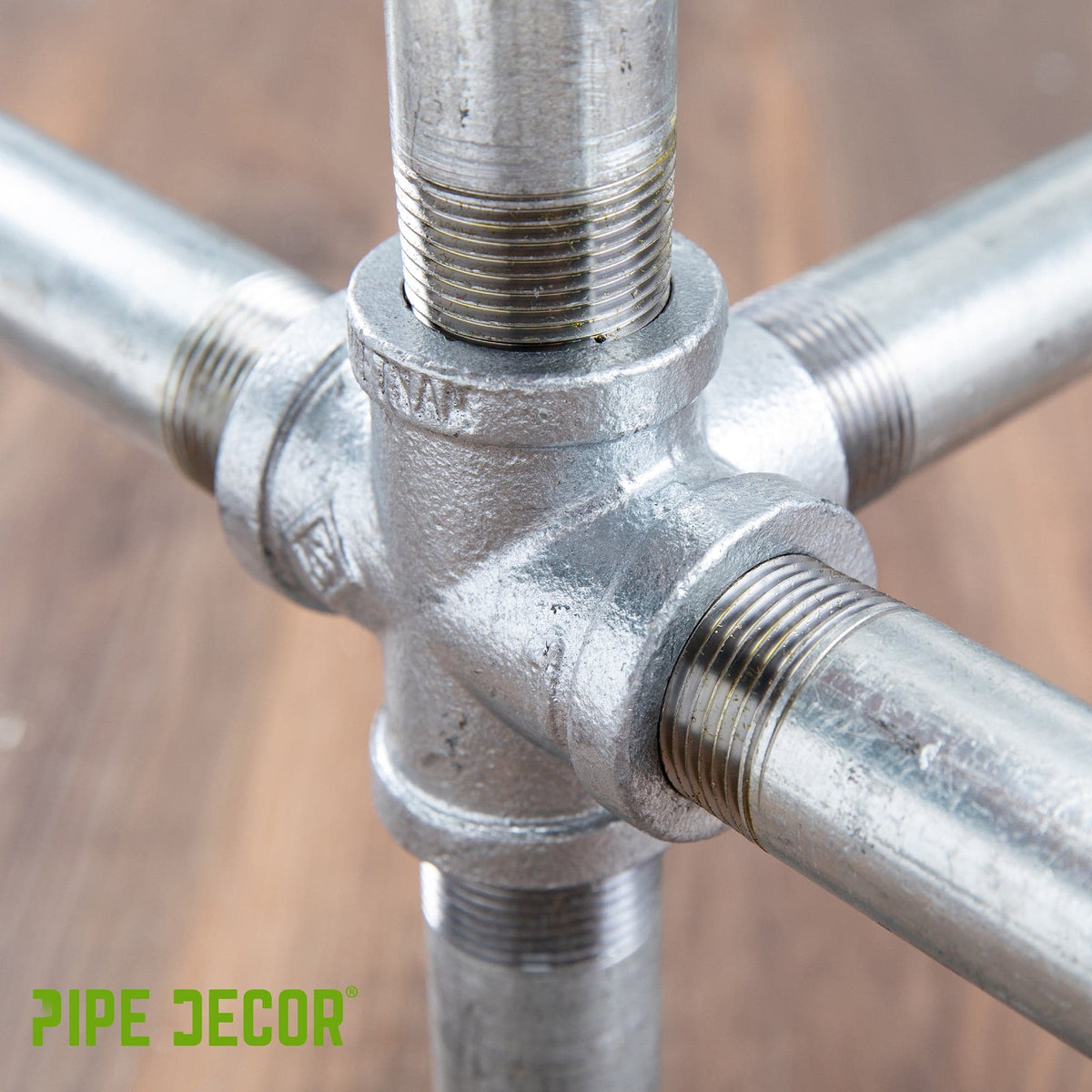 1 in. Galvanized 5-Way Fitting by PIPE DECOR