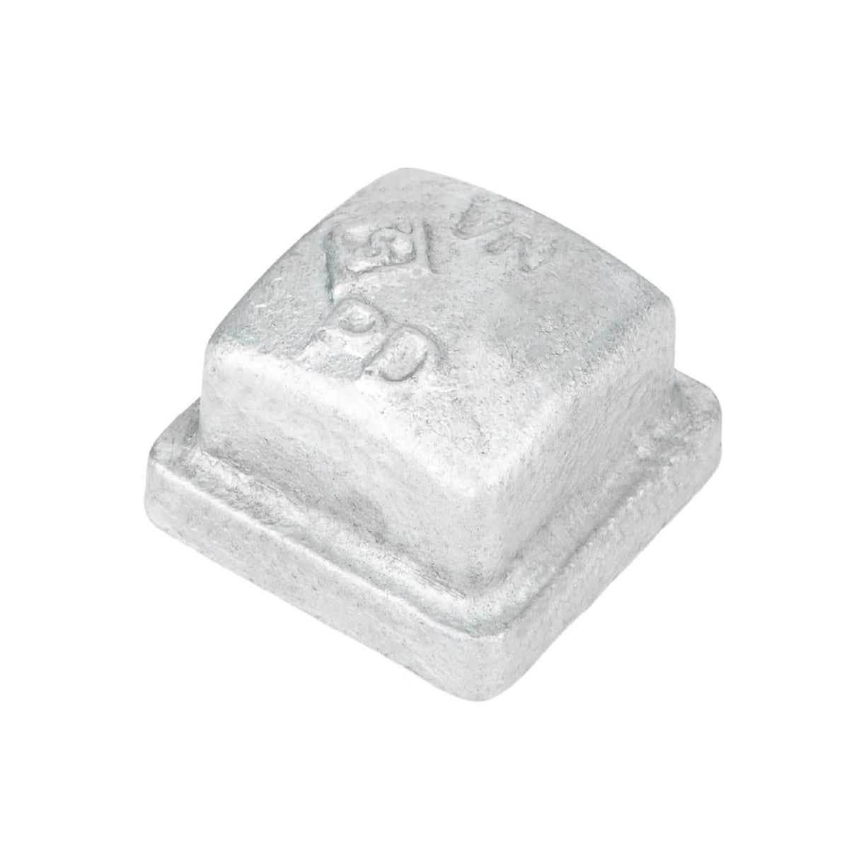 1/2 in. Galvanized Square Cap by PIPE DECOR