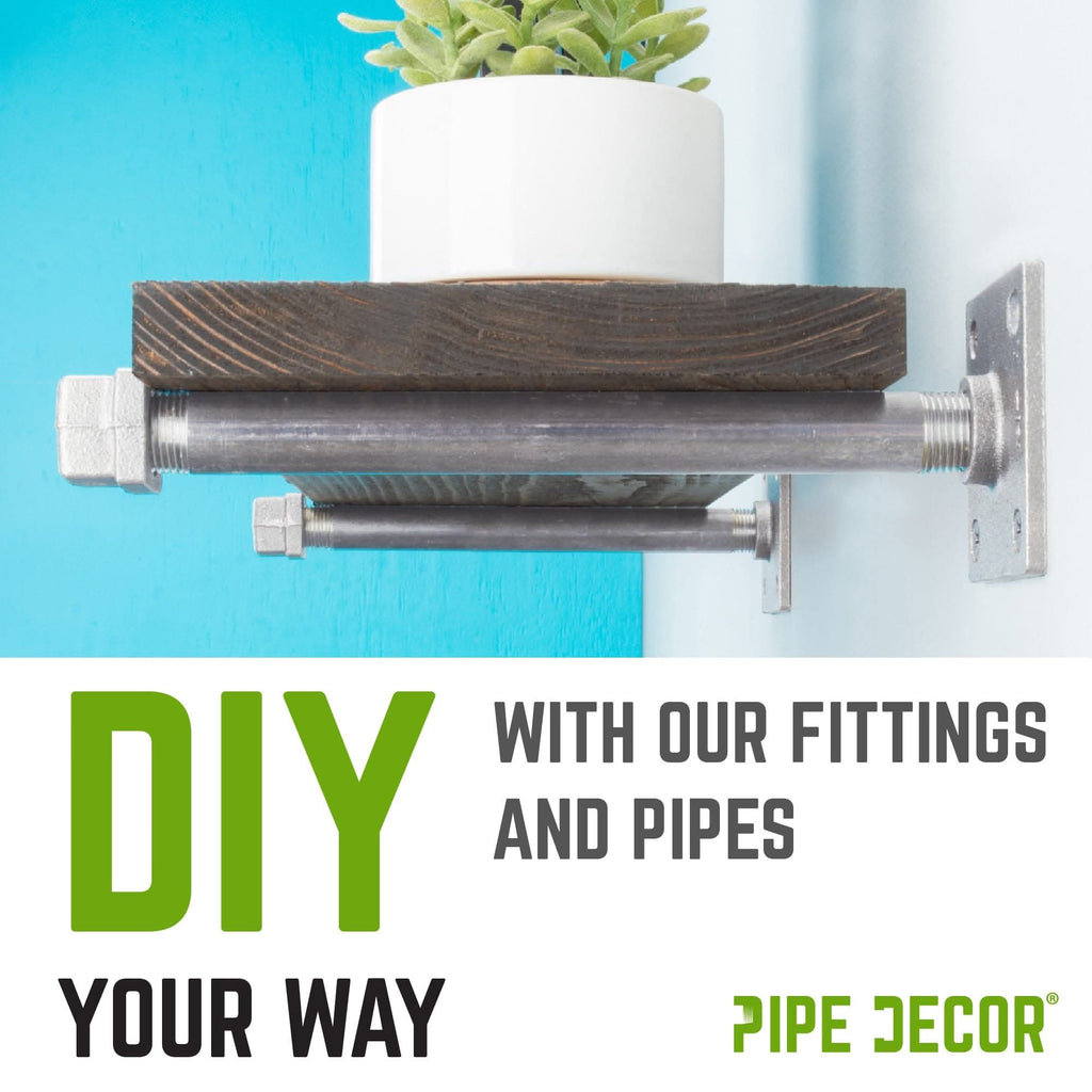 1/2 in. Galvanized Square Cap by PIPE DECOR