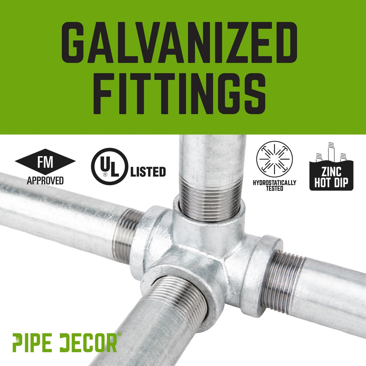 3/4 in. Galvanized Square Cap by PIPE DECOR
