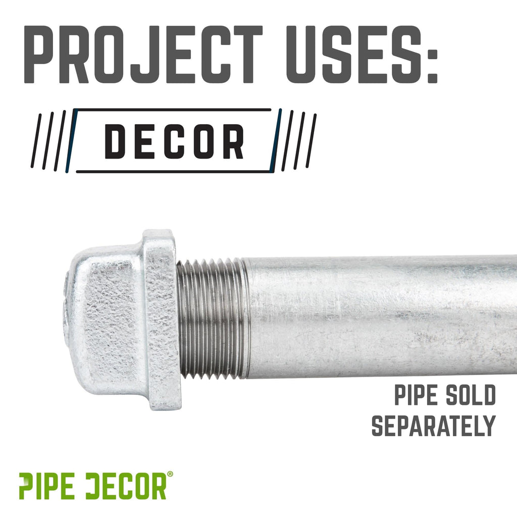 3/4 in. Galvanized Square Cap by PIPE DECOR