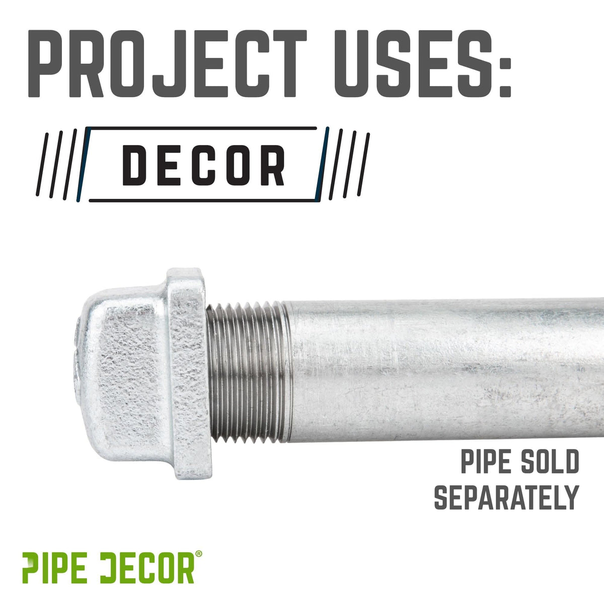 3/4 in. Galvanized Square Cap by PIPE DECOR
