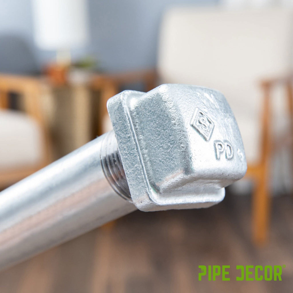 3/4 in. Galvanized Square Cap by PIPE DECOR