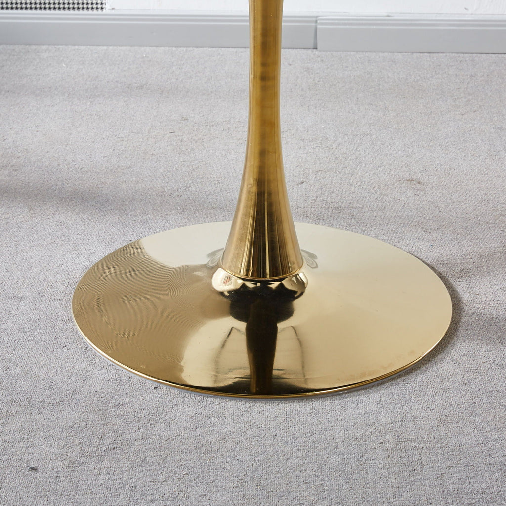 Tulip Table Mid-Century Dining Table With Round Table Top, Pedestal Dining Table, End Table Leisure Coffee Table by Unique Piece Furniture