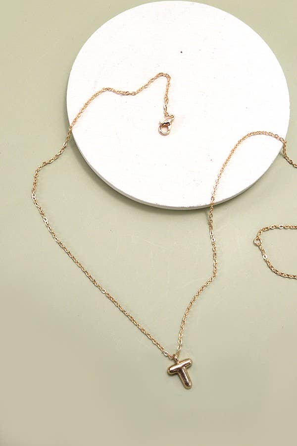 BALLOON BUBBLE PERSONALIZED INITIAL NECKLACE | 80N108 by Southern Satin