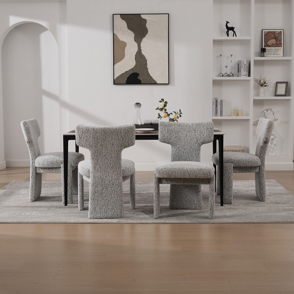 Armless Curved Back Accent Chairs by Unique Piece Furniture