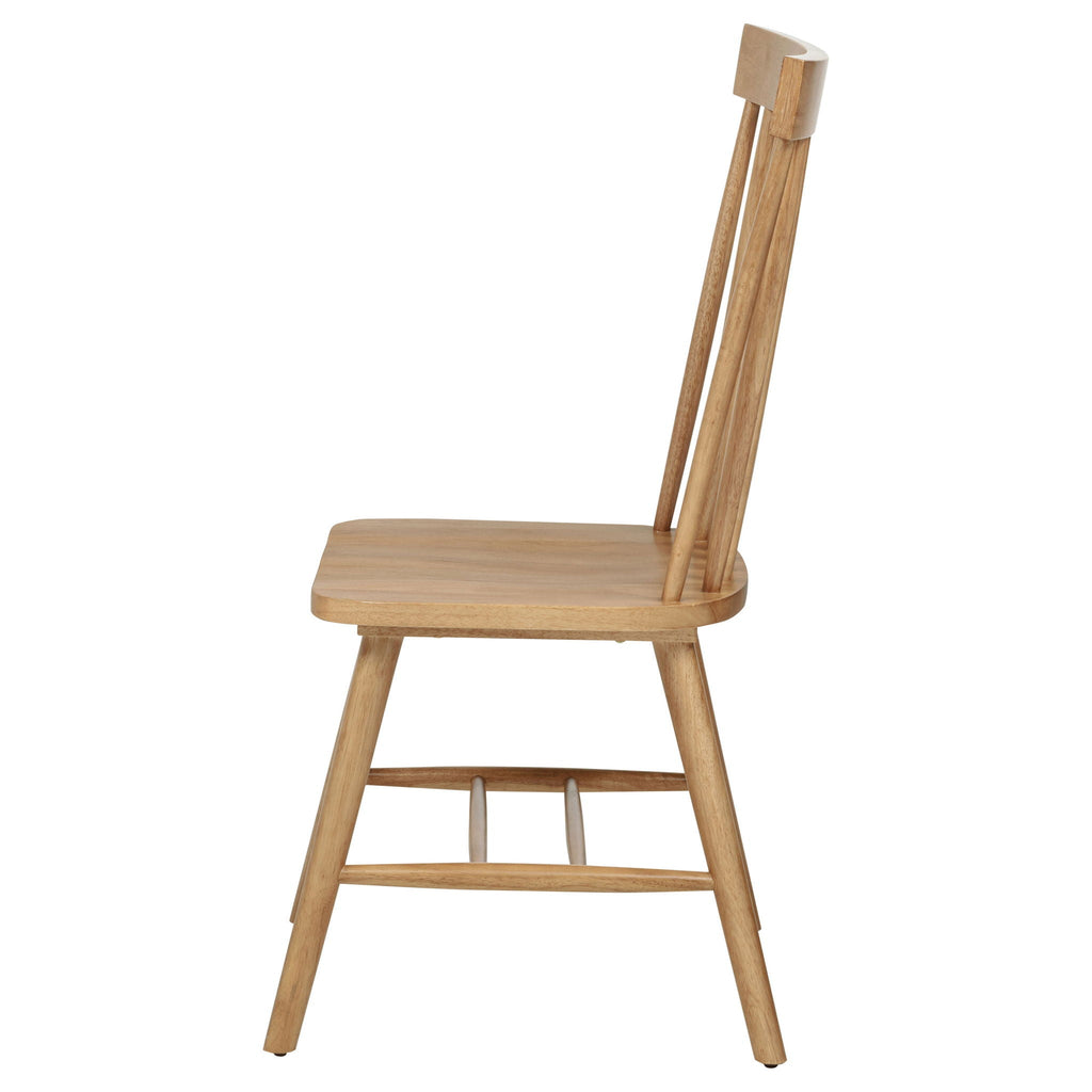 Andrews Windsor Spindle Back Dining Side Chair Light Ash (Set of 2) by Unique Piece Furniture