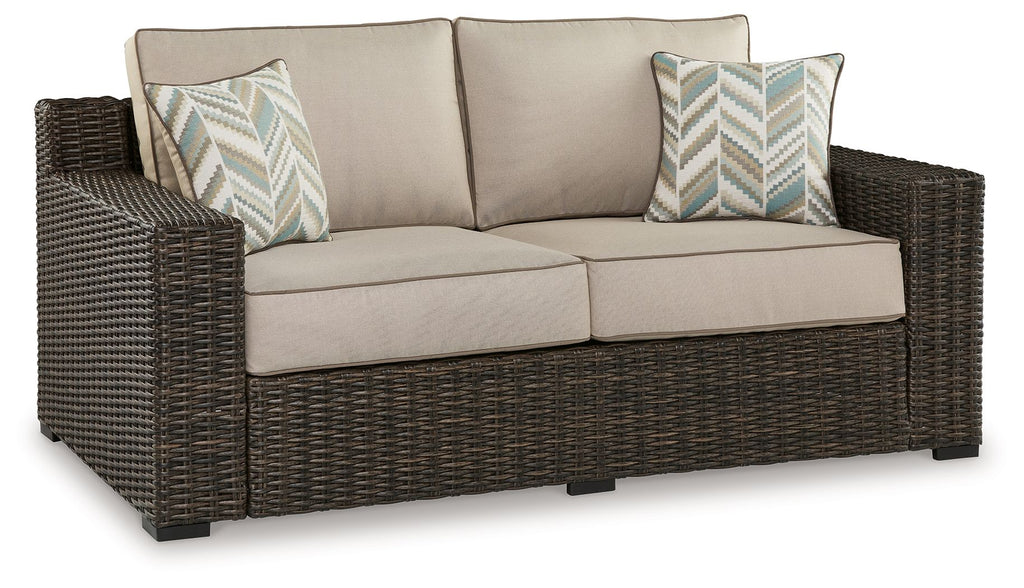 Coastline Bay - Loveseat W/Cushion - Brown by Unique Piece Furniture