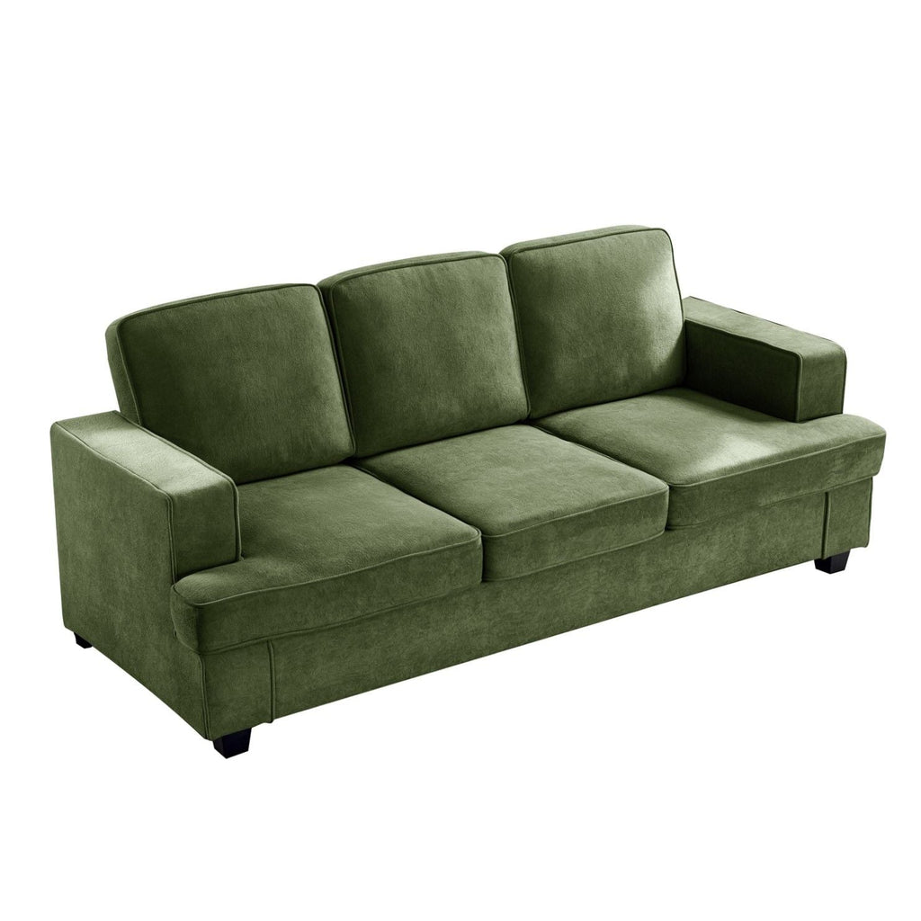 Modern Sofa, Comfortable 3 Seater Couch With Deep Seating, Loose Back Cushions, Wide Arms by Unique Piece Furniture